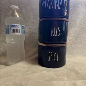 Rae Dunn Black Spice Jars Set